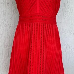 J-Crew Red Eyelet Dress Size 6 - J-Crew very gently worn